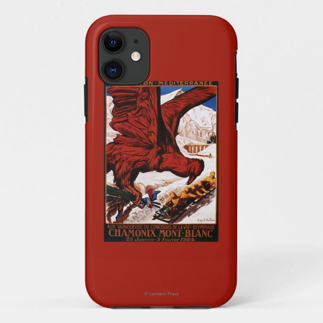 Poster der Olympischen Winterspiele 1924 Case-Mate iPhone Hülle (Rückseite)