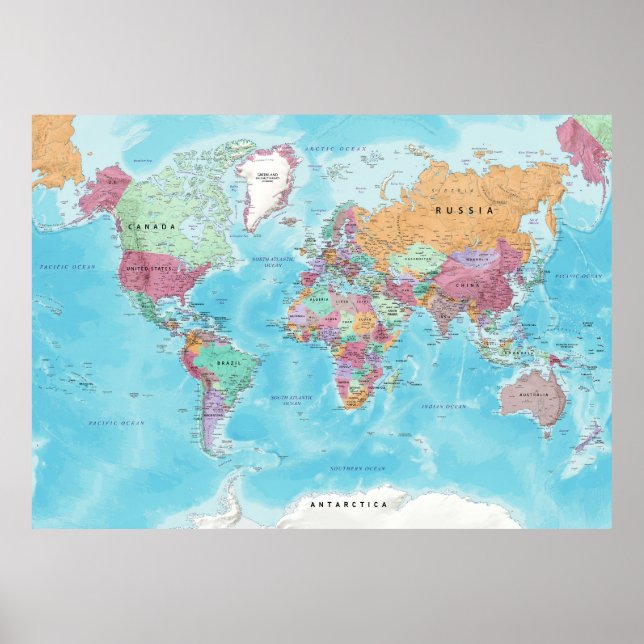 Poster der politischen Welt (Vorne)