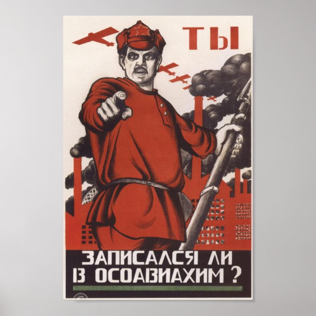 Poster der sowjetischen Propaganda (Vorne)