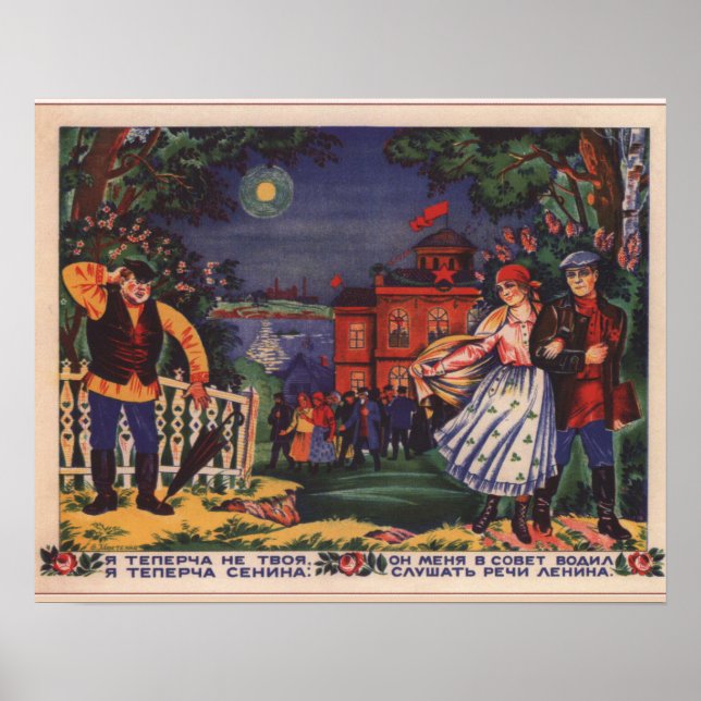 Poster der sowjetischen Propaganda (Vorne)