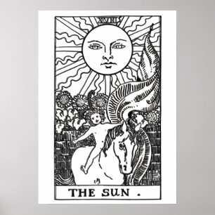 Poster der Sun-Tarot-Karte