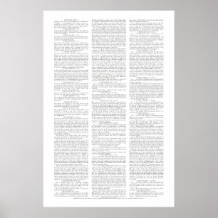 Poster der Verfassungszusätze der USA