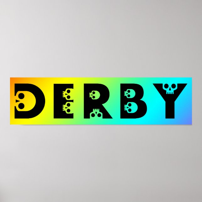Poster derby : skullphabet (Devant)