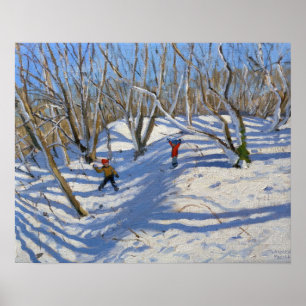 Poster Derbyshire de Newhaven de neige de printemps 2008