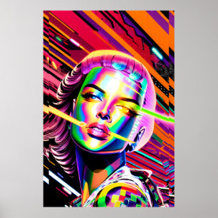 Poster Derezzed Futures - Ken Gage Art