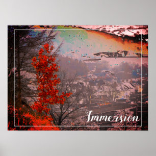 Poster Dernier de l'automne Feuilles Immersion