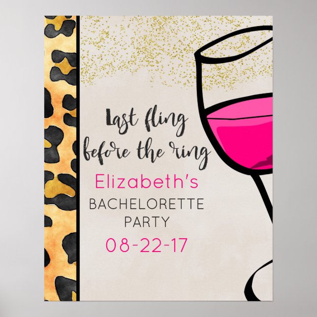 Poster Dernier Fling Avant La Bachelorette D'Impression S (Devant)