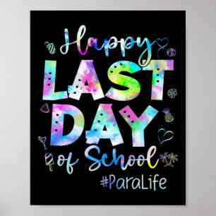 Poster Dernier Jour De L'École Para Life Été Vacances Pla