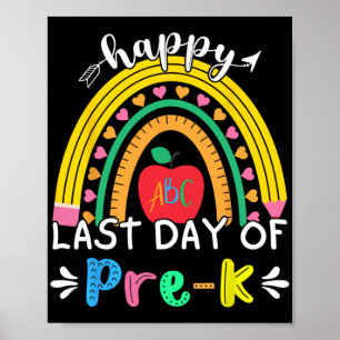 Poster Dernier jour de maternelle en pré-maternelle arc-e