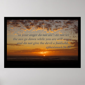 Poster dernier moment du coucher du soleil avec des éphés