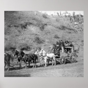 Poster Dernier voyage de la photographie "de car de bois