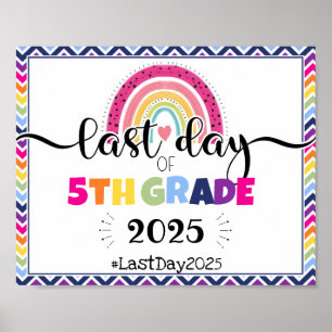Poster dernière journée de 5e année de panneau d'accessoi