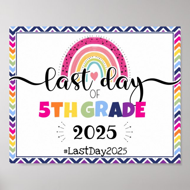 Poster dernière journée de 5e année de panneau d'accessoi (Devant)