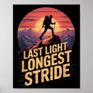 Poster Dernière lumière plus longue foulée coucher de sol