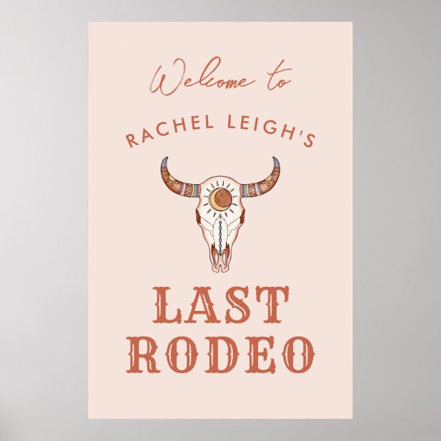 Poster Dernière Rodéo Bienvenue Cowgirl du Désert (Devant)