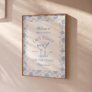 Poster Dernière Toast sur la côte Fête de Fleurs pour fut