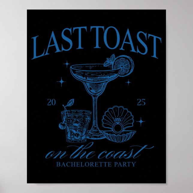 Poster Dernière Toast sur l'Équipe de la Mariée Côte Beac (Devant)