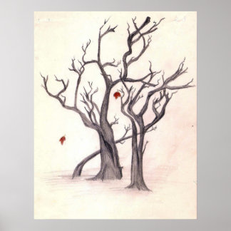 Poster Derniers Feuilles d'automne