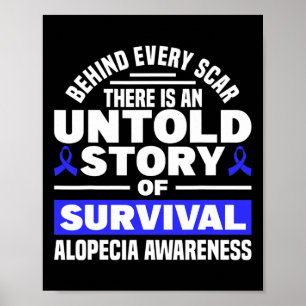 Poster Derrière Chaque Scar Untold Story Soutien Alopecia