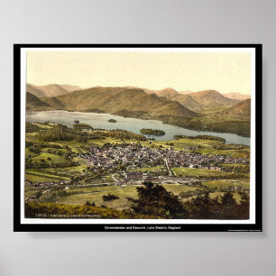 Poster Derwentwater et Keswick, Lake District, Angleterre