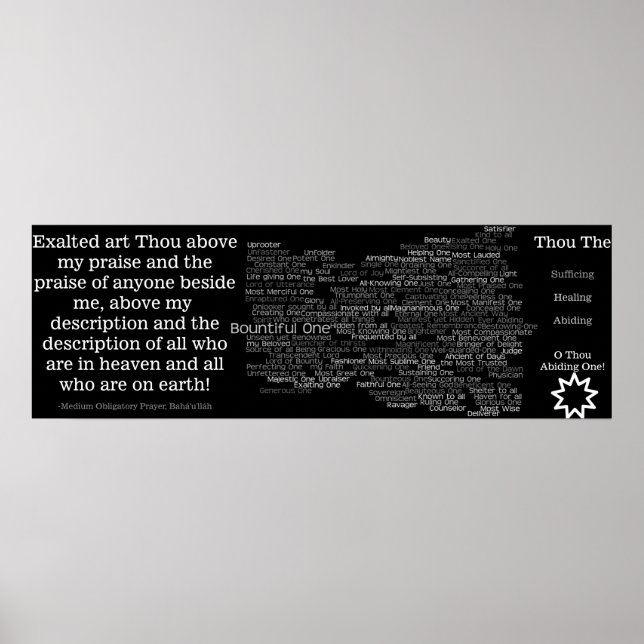 Poster des Adjectifs de prières de guérison longue (Devant)