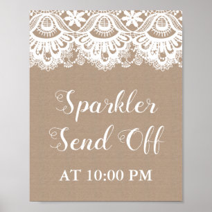 Poster des affiches Burlap and Lace Sparkler