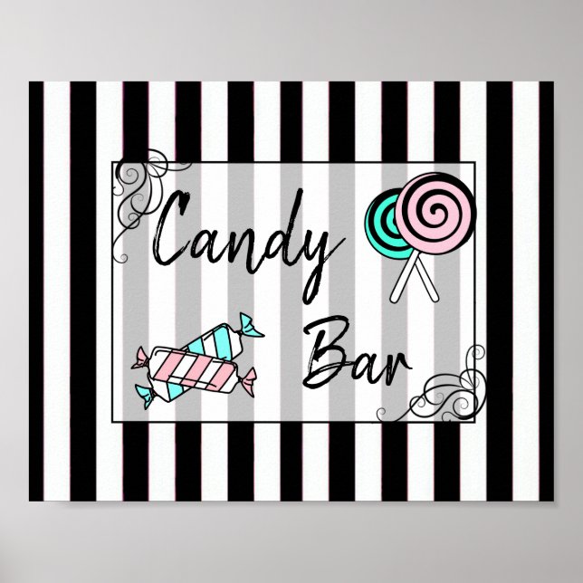 Poster des affiches Mariage ou Baby shower de la b (Devant)