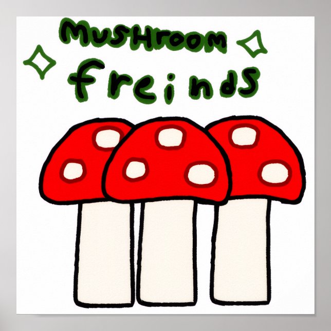 Poster Des amis champignons ! (Devant)