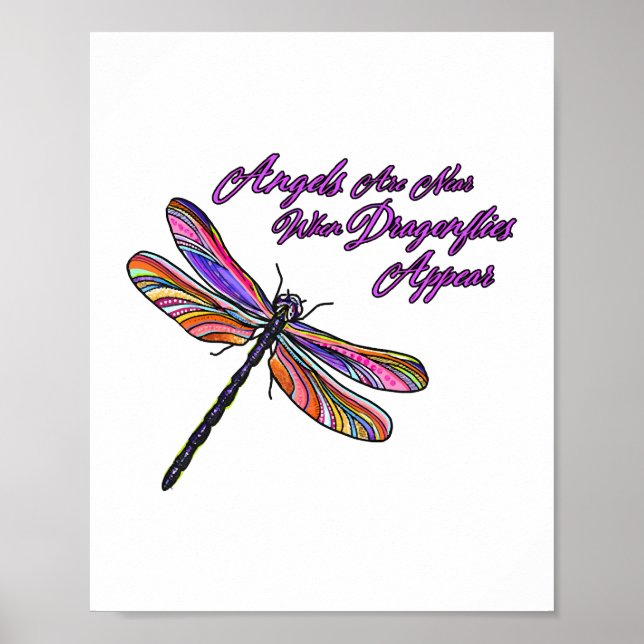 Poster Des Anges Apparaissent Lorsque Les libellules Sont (Devant)