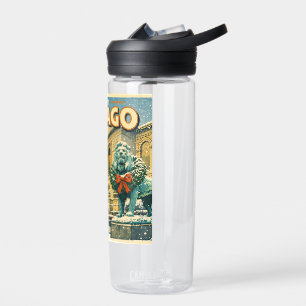 Poster des Art Institute of Chicago im Winter Trinkflasche