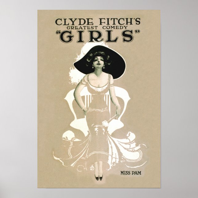 Poster des arts de la scène vintages Miss Pam in G (Devant)