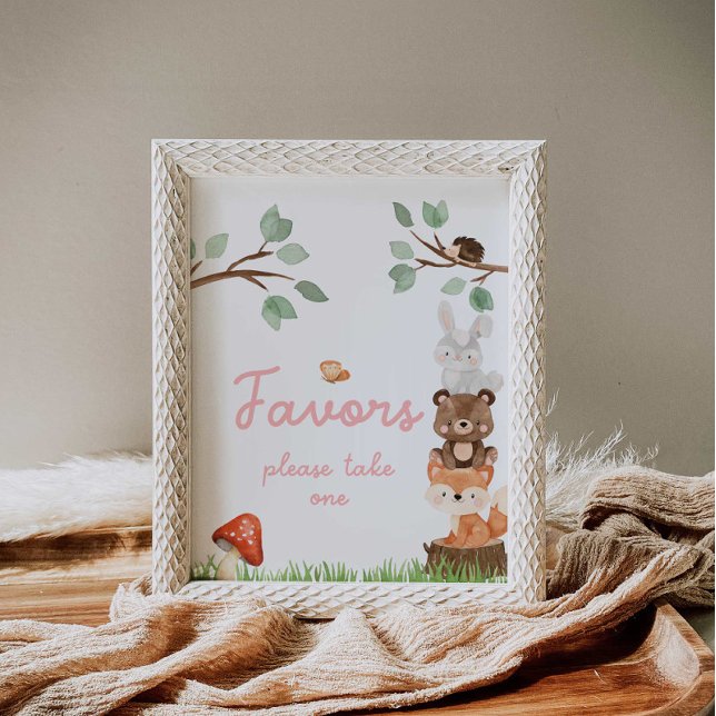 Poster des Baby showers féodaux de Girl Woodland (Créateur téléchargé)