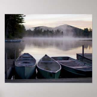 Poster des bateaux sur le lac Placid