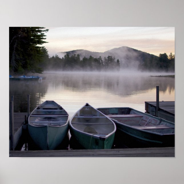 Poster des bateaux sur le lac Placid (Devant)