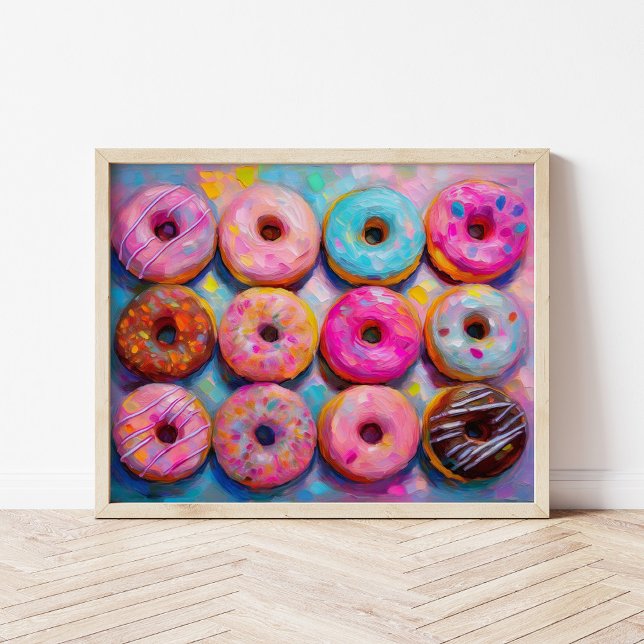 Poster Des beignets colorés Art Abstrait moderne (Créateur téléchargé)