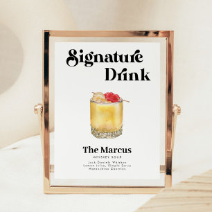 Poster des boissons de style Vintage rétro