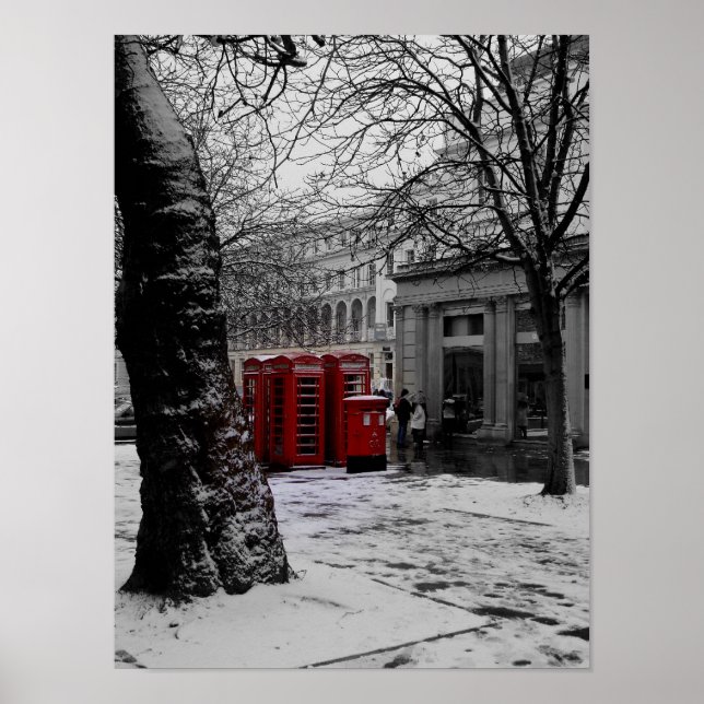 Poster des boîtes de téléphone rouge (Devant)