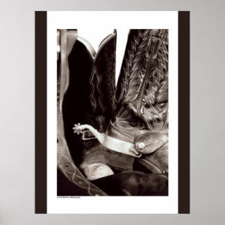 Poster des bottes de cowboy