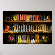 Poster des bottes de cowboy de Nashville