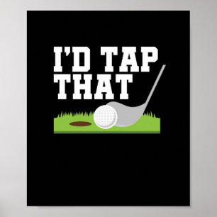 Poster Des calembours drôles de golfeur je taperais ce