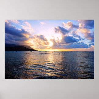 Poster des Canots Outrigger Hanalei Bay