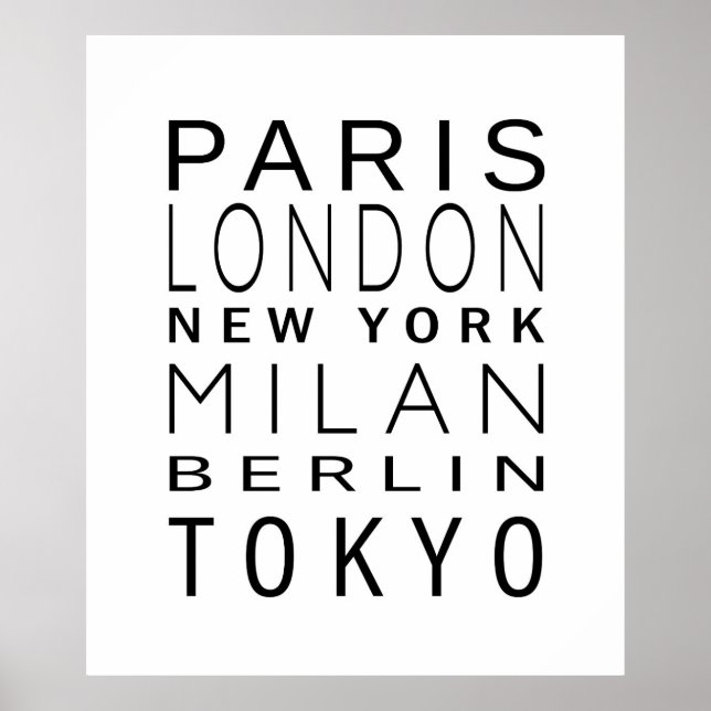 Poster des Capitales de mode (Devant)