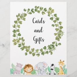 Poster des cartes et des cadeaux Safari