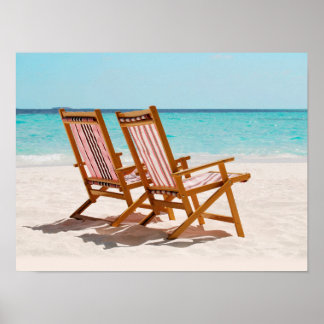 Poster des chaises de plage