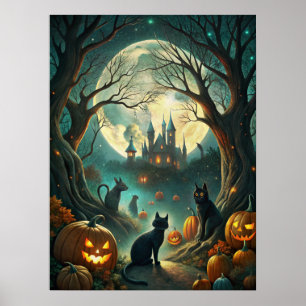 Poster des chats d'Halloween