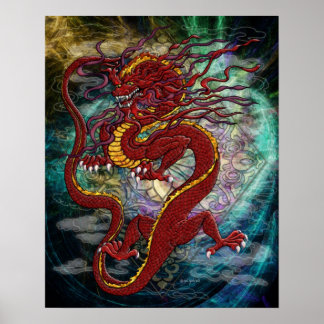 Poster des chinesischen Drachen