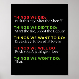 Poster Des Choses Que Nous Avons Construites Cette Ville