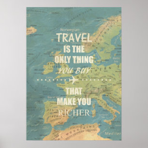 Poster Des citations de voyage inspirantes
