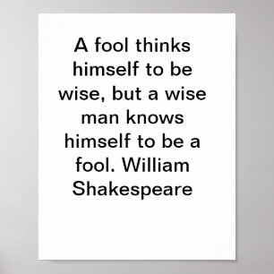 Poster des citations de William Shakespeare