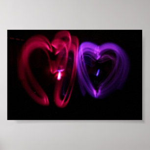 Poster des coeurs laser